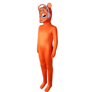 Kids Game Incredibox Costume Oren Jumpsuit Sprunki Orange Cosplay Outfit