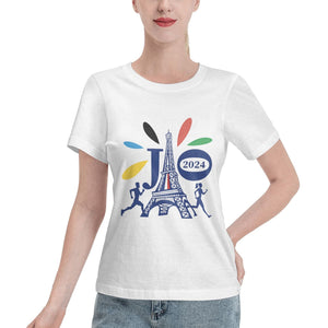 Women Paris France Shirt Jo 2024 Paris Summer Tee Eiffel Tower T-shirt with Plus Size