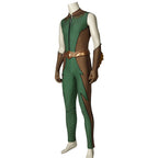 Lord of the Seven Seas Costume Adults Superhero Jumpsuit Gloves and Belt Suit