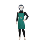 Brainrot Cosplay Outfit Green Money Banana Chimpanzini Jumpsuit Apron and Helmet for Carnival