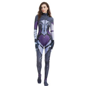 Women Spider Costume Game Purple Sexy Sniper Queen Outfit for Cosplay