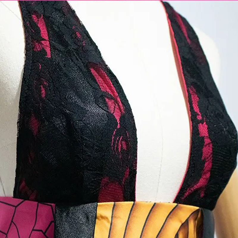 Sexy Daki Cosplay Outfit Daki Battle Uniform Halloween Party Costume with Headwear