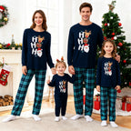Family Matching Pajamas Set Christmas Navy Plaid Sleepwear for the Whole Family