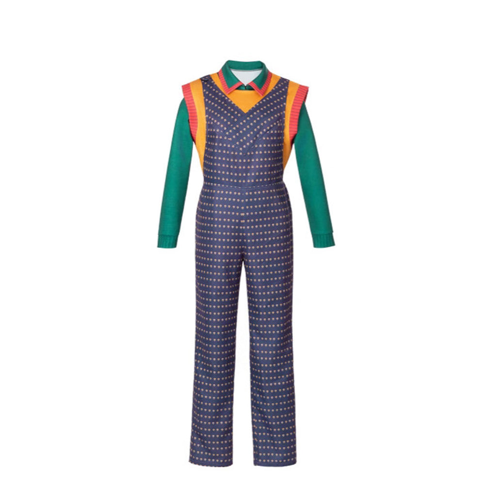 Holly Costume Retro Overalls Green Shirt and Vest 3pcs Suit for Cosplay Carnival