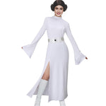 Adult Leia Costume Female Leia White Princess Dress for Halloween Party