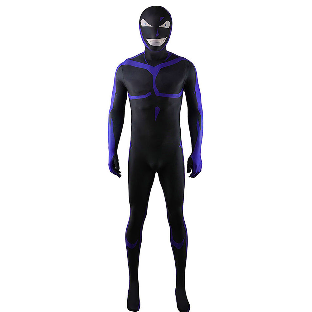 Adult Hanzawa Makoto Costume Black Organization Uniform with Helmet for Cosplay
