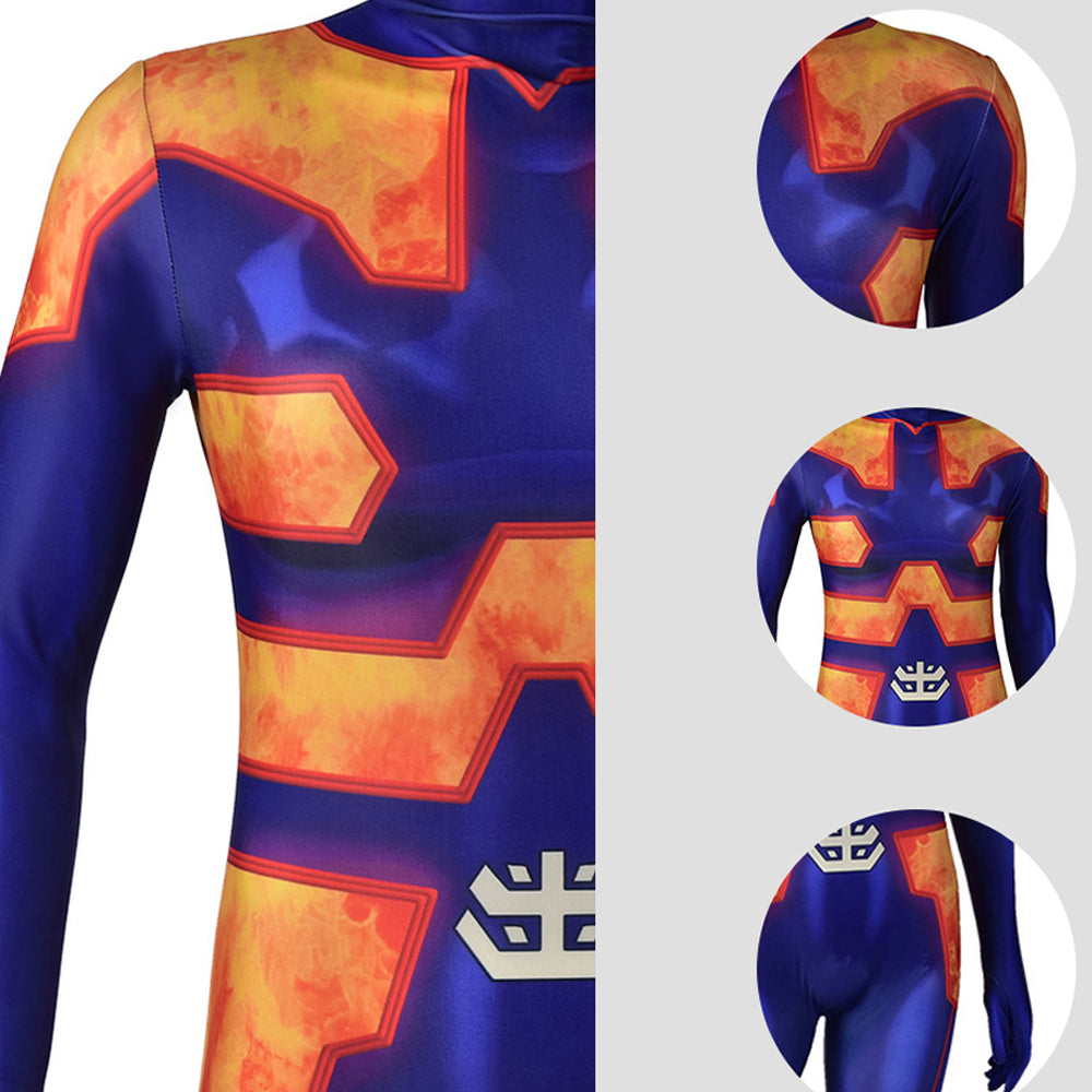 Kids Adults Endeavor Cosplay Costume Flame Hero Jumpsuit for Dress Up and Halloween
