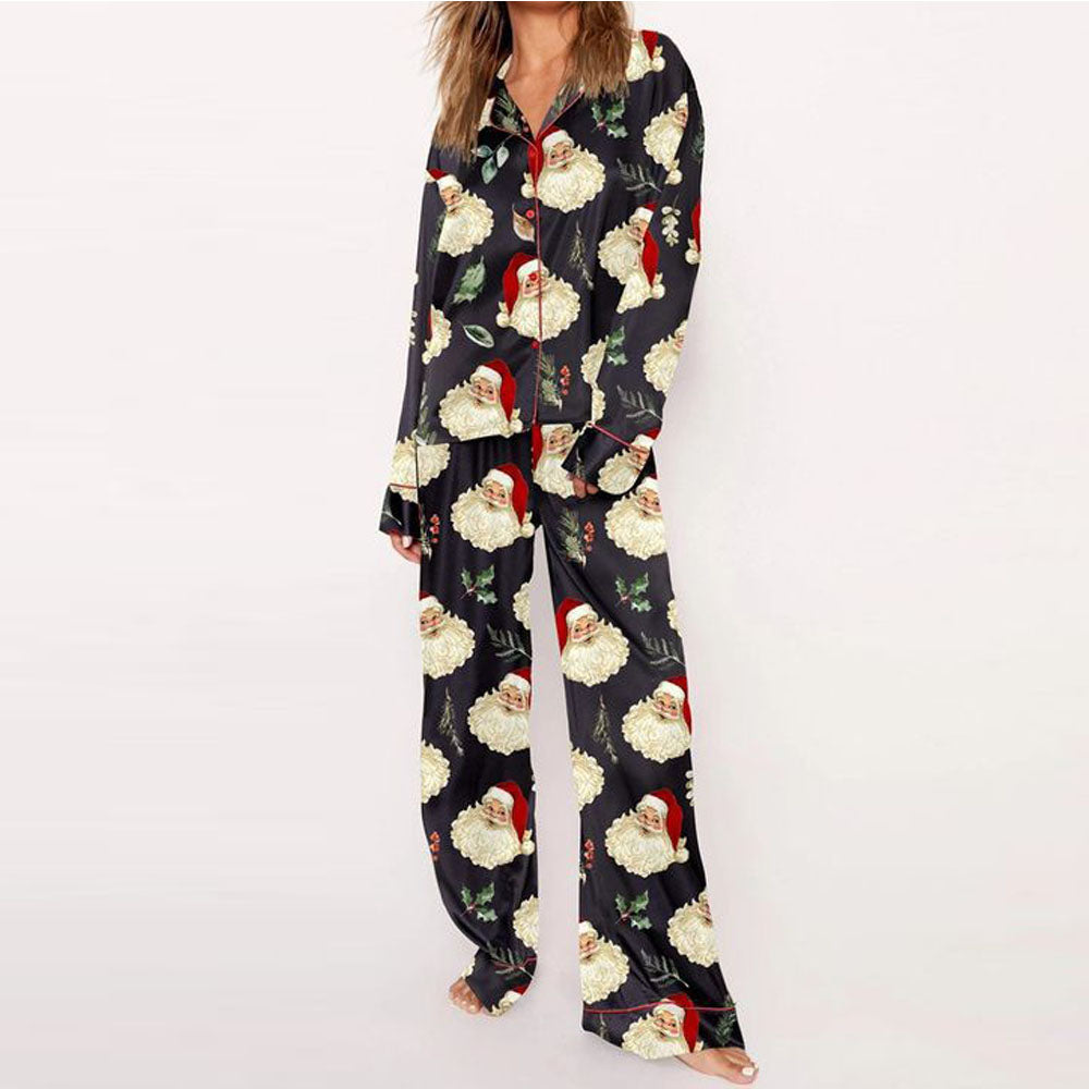 Womens Christmas Pajamas Soft Xmas Pjs Tops and Pants 2pcs Suit for Christmas Party Daily Wear