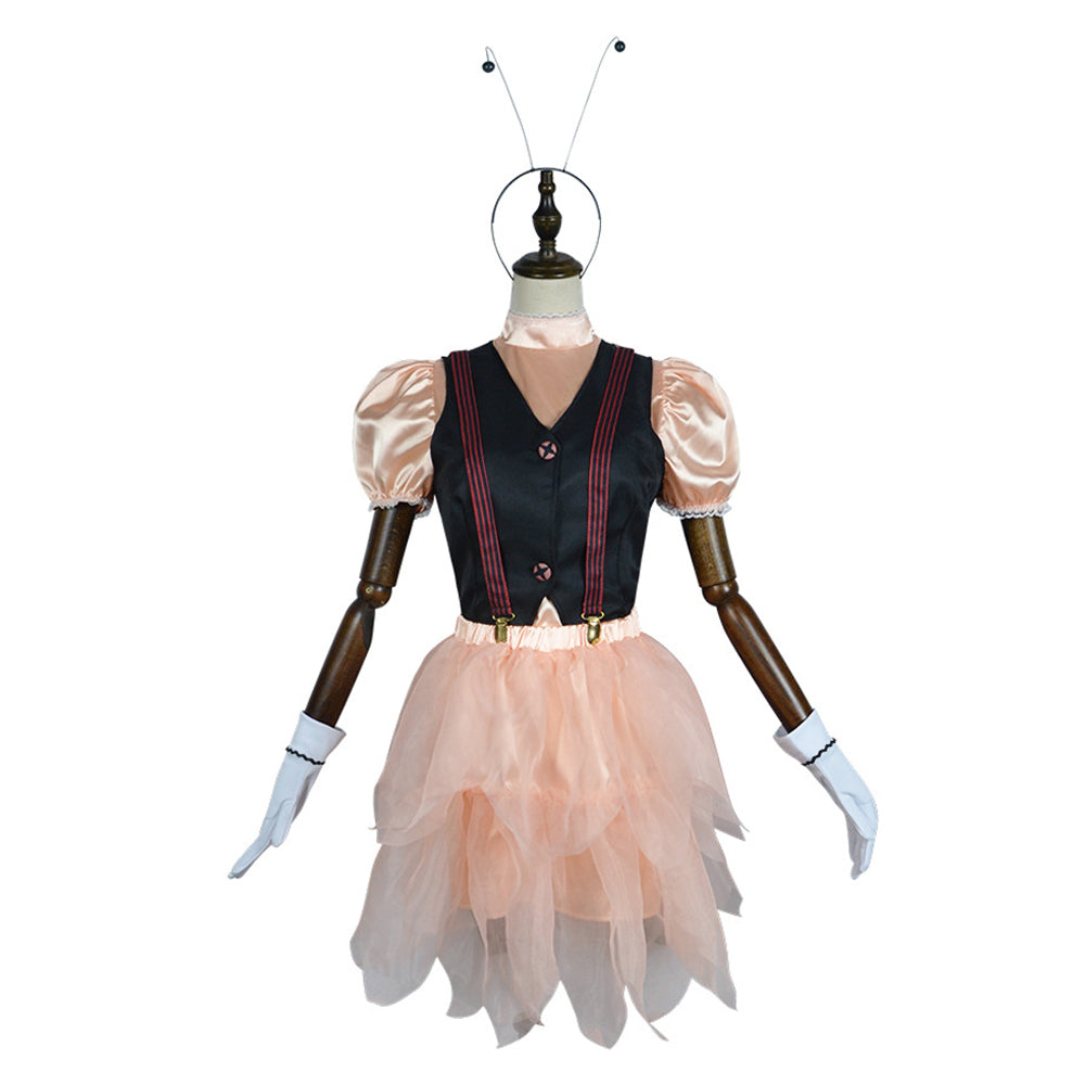 2024 Movie IF Blossom Dress 6pcs Adult Pink Butterfly Costume Shirt Vest Skirt Dress Full Set