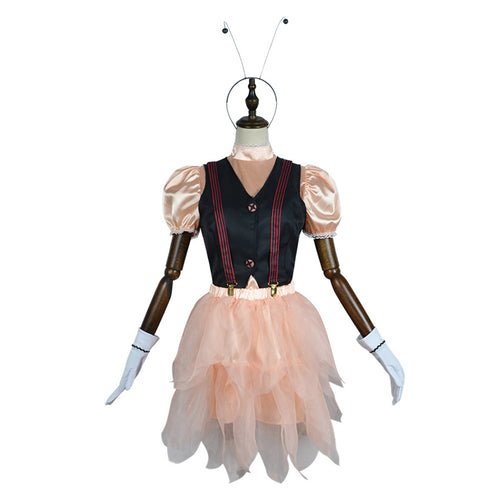2024 Movie IF Blossom Dress 6pcs Adult Pink Butterfly Costume Shirt Vest Skirt Dress Full Set