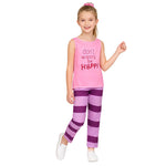 Girls Bunny Costume Pink Vest Striped Pants and Hair Tie for Cosplay Parties