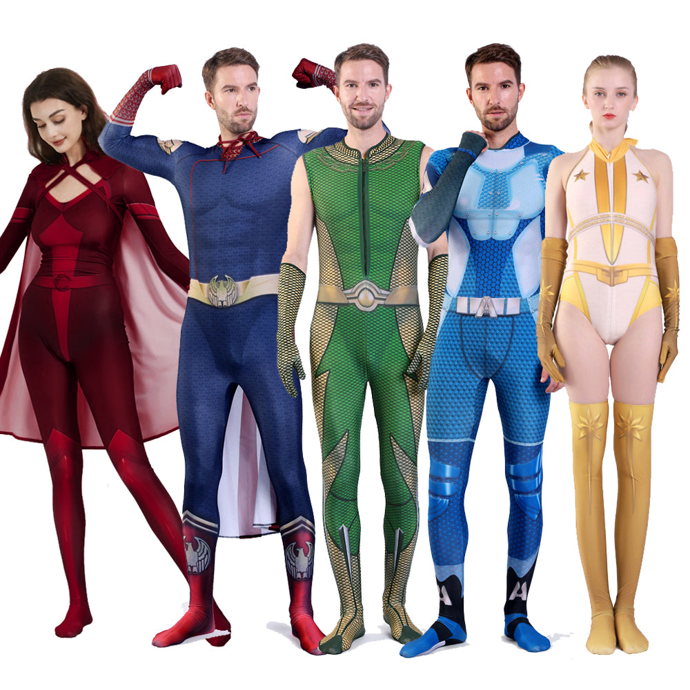 Boys Homelander Costume A-train Cosplay Outfit Starlight Deep Crimson Countess Suit