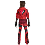 Girls Princess Red Costume The Rise Of RED Tops Vest and Pants Suit Halloween Cosplay Outfit