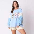 Adult Christmas Sweatshirt Festive Sequined Pullover Xmas Party Clothes