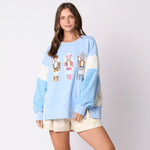 Adult Christmas Sweatshirt Festive Sequined Pullover Xmas Party Clothes