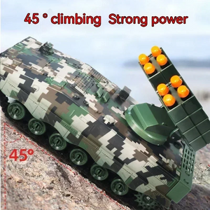 11CH Remote Control Tank 2.4G Battle Soft Bullet Tank Missile Vehicle Electric Armored Tank Toy