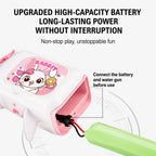 2 IN 1 Electric Water Gun with Backpack and Drum Magazine 29.5FT Range Summer Water Toy for Kids 2+