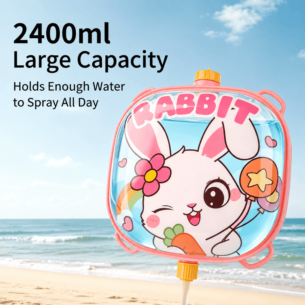 2 IN 1 Electric Water Gun with Backpack and Drum Magazine 29.5FT Range Summer Water Toy for Kids 2+