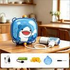 2 IN 1 Electric Water Gun with Backpack and Drum Magazine 29.5FT Range Summer Water Toy for Kids 2+