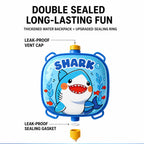 2 IN 1 Electric Water Gun with Backpack and Drum Magazine 29.5FT Range Summer Water Toy for Kids 2+