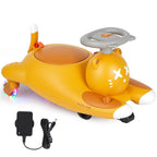 2 IN 1 Kids Electric Wiggle Car Battery Powered Ride On Car with Bluetooth Music and Flashing Wheels