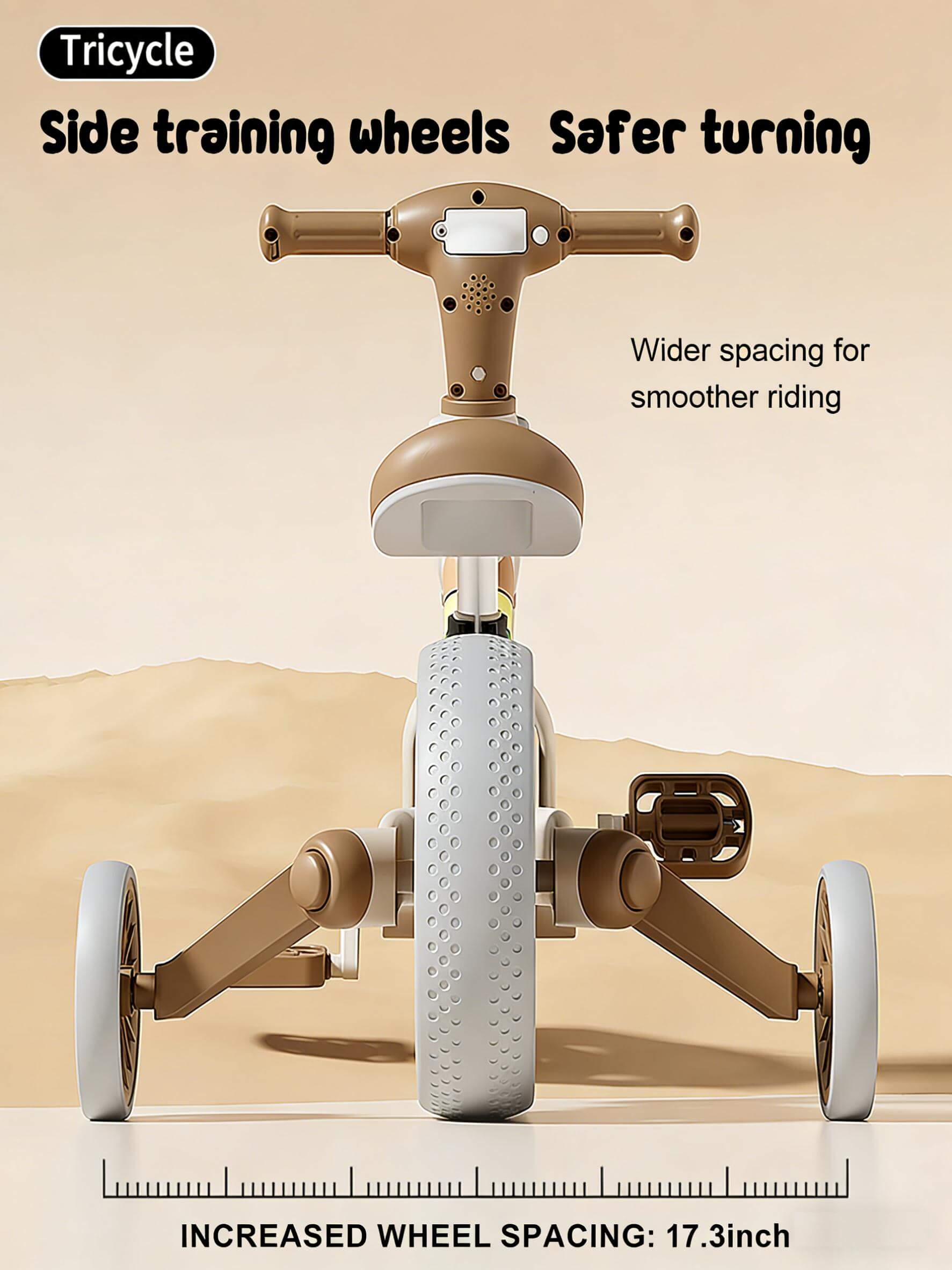 2-in-1 Kids Bike Toddler Dino Balance Bike with Detachable Training Wheels and Pedals