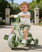 2-in-1 Kids Bike Toddler Dino Balance Bike with Detachable Training Wheels and Pedals