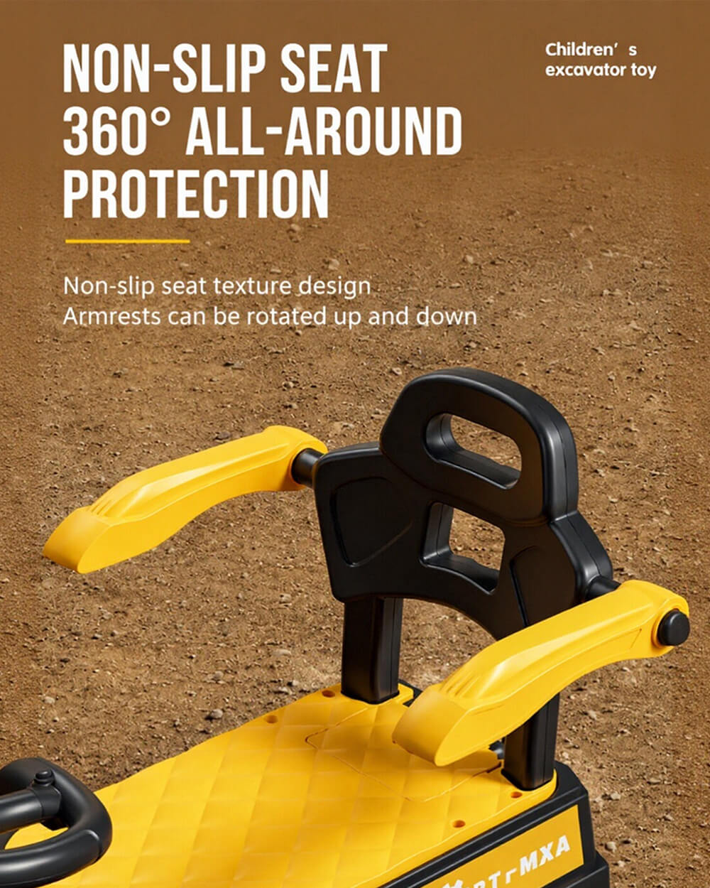 2-in-1 Kids Electric Ride-On Excavator Bulldozer with Early Education Audio and LED Headlights