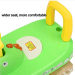 2-in-1 Kids Ride On Excavator Cartoon Dinosaur Ride-On Car With Front Loader Digger & Light Music