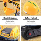 2-in-1 Kids Ride-on Excavator Outdoor Indoor Ride On Car Scooter With Helmet
