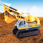 2-in-1 Kids Ride-on Excavator Outdoor Indoor Ride On Car Scooter With Helmet