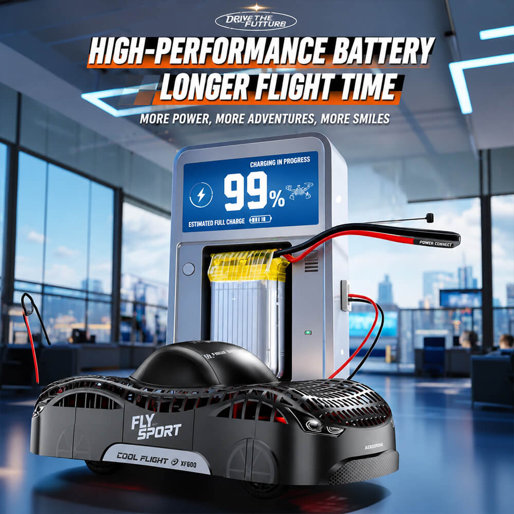 2-in-1 RC Car 2.4GHz Flying Drift Race Car Remote Control Stunt Vehicle with Rechargeable Battery for Kids