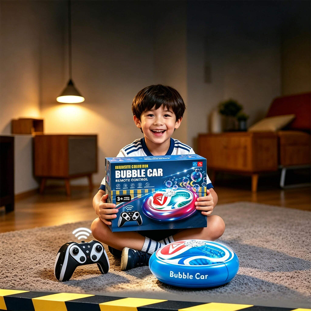 2-in-1 RC Car Remote Control Hover Soccer Ball with Auto Bubble Indoor Floating Football Toy