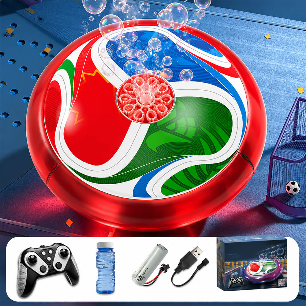 2-in-1 RC Car Remote Control Hover Soccer Ball with Auto Bubble Indoor Floating Football Toy
