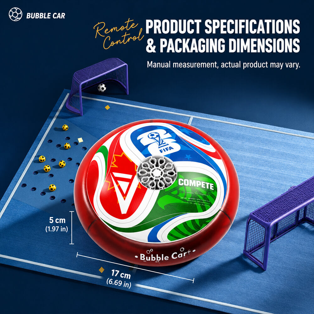 2-in-1 RC Car Remote Control Hover Soccer Ball with Auto Bubble Indoor Floating Football Toy
