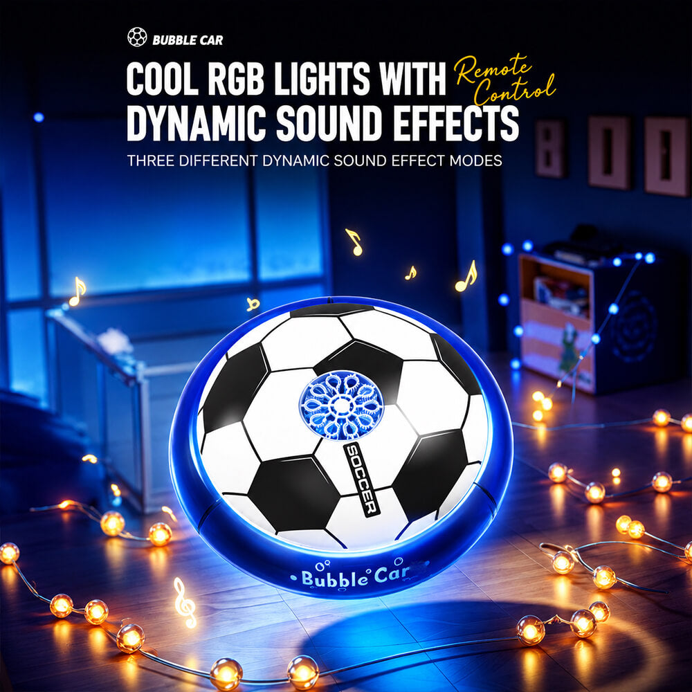 2-in-1 RC Car Remote Control Hover Soccer Ball with Auto Bubble Indoor Floating Football Toy