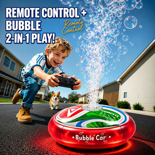2-in-1 RC Car Remote Control Hover Soccer Ball with Auto Bubble Indoor Floating Football Toy