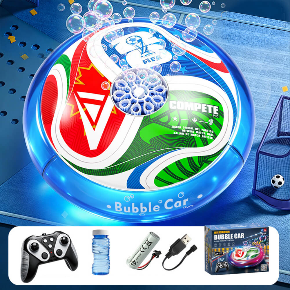 2-in-1 RC Car Remote Control Hover Soccer Ball with Auto Bubble Indoor Floating Football Toy