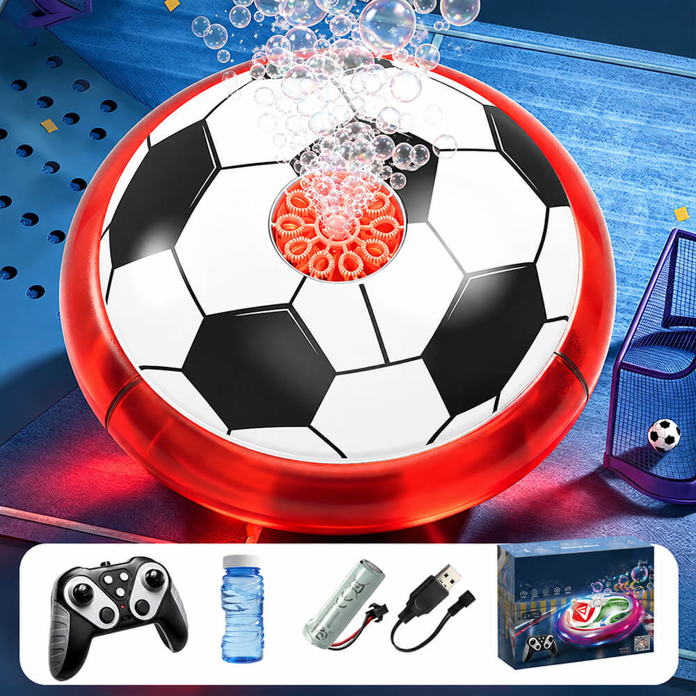 2-in-1 RC Car Remote Control Hover Soccer Ball with Auto Bubble Indoor Floating Football Toy