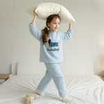 Girls Holiday Christmas Pajamas Soft Pink Sherpa Top with Striped Pants for Homewear