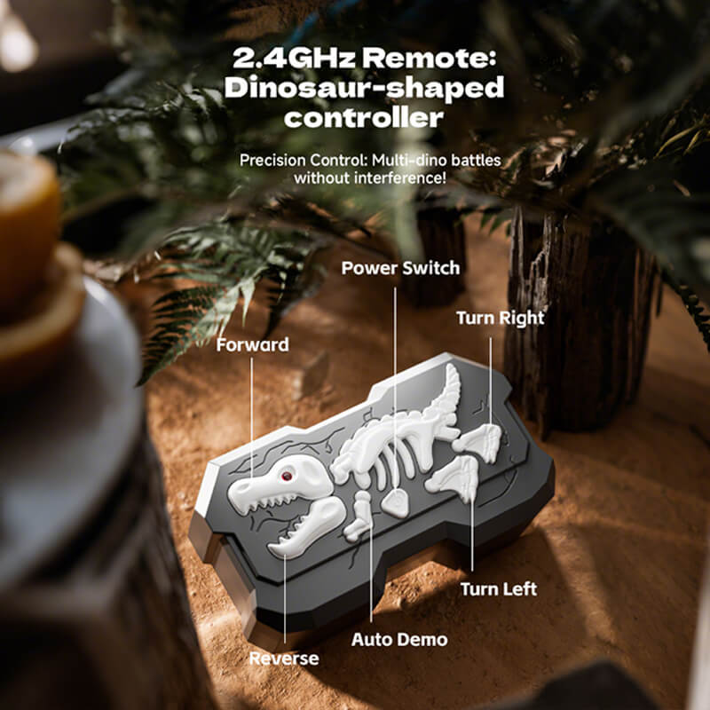 2.4G Remote Control Dinosaur Spray Dino Toy with Removable Tail Holiday Gift