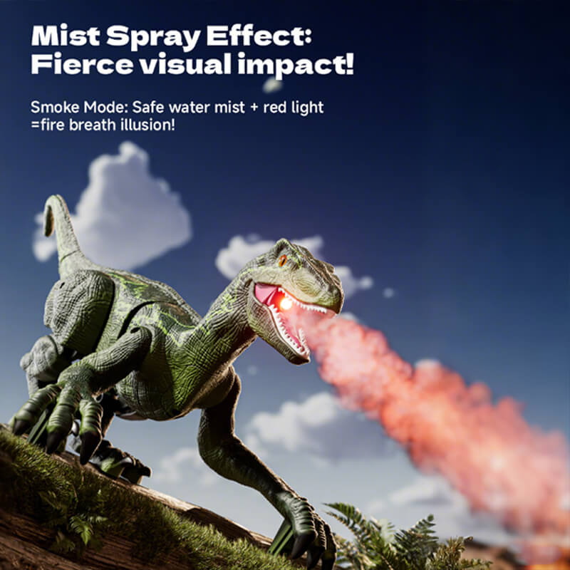 2.4G Remote Control Dinosaur Spray Dino Toy with Removable Tail Holiday Gift