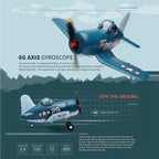 RC Airplane 2.4GHz 4CH Fighter Remote Control Planes 6G/3G Mode RC Plane