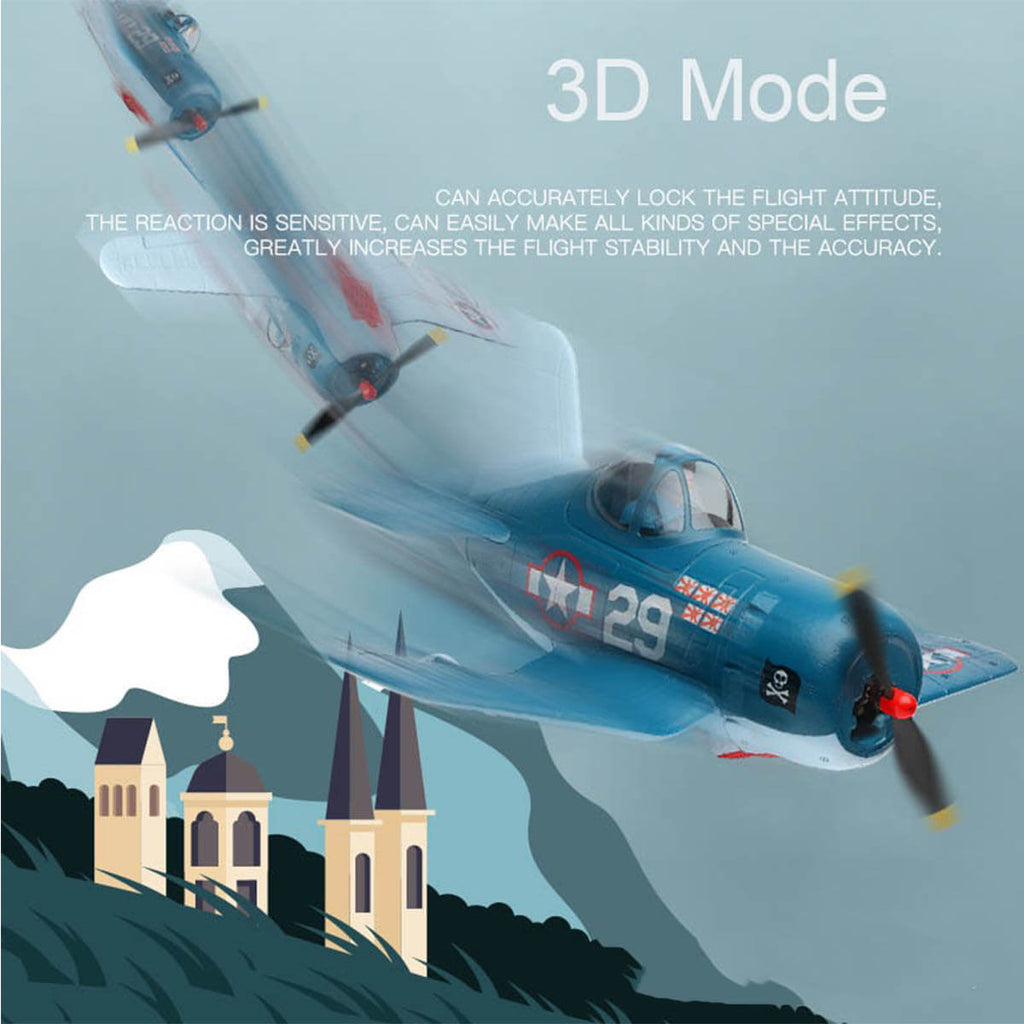 RC Airplane 2.4GHz 4CH Fighter Remote Control Planes 6G/3G Mode RC Plane