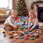 2026 Car Advent Calendar 24-Day Christmas Countdown Gift Box with Mini Toy Vehicles for Kids