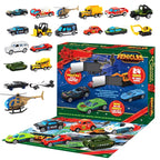 2026 Car Advent Calendar 24-Day Christmas Countdown Gift Box with Mini Toy Vehicles for Kids