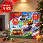 2026 Car Advent Calendar 24-Day Christmas Countdown Gift Box with Mini Toy Vehicles for Kids