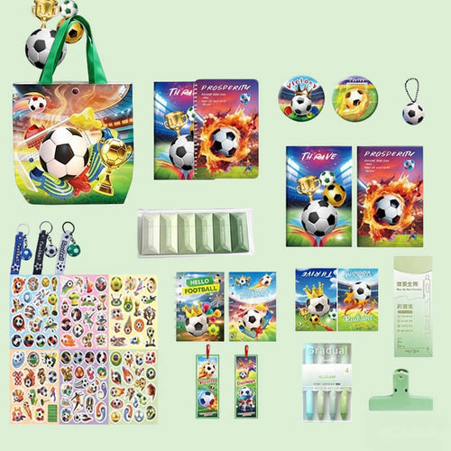 2026 Football Stationery Set for Kids Soccer Themed School Supplies with Canvas Bag
