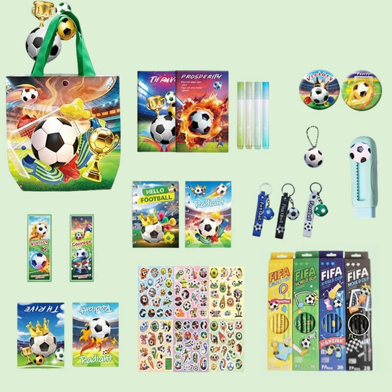 2026 Football Stationery Set for Kids Soccer Themed School Supplies with Canvas Bag