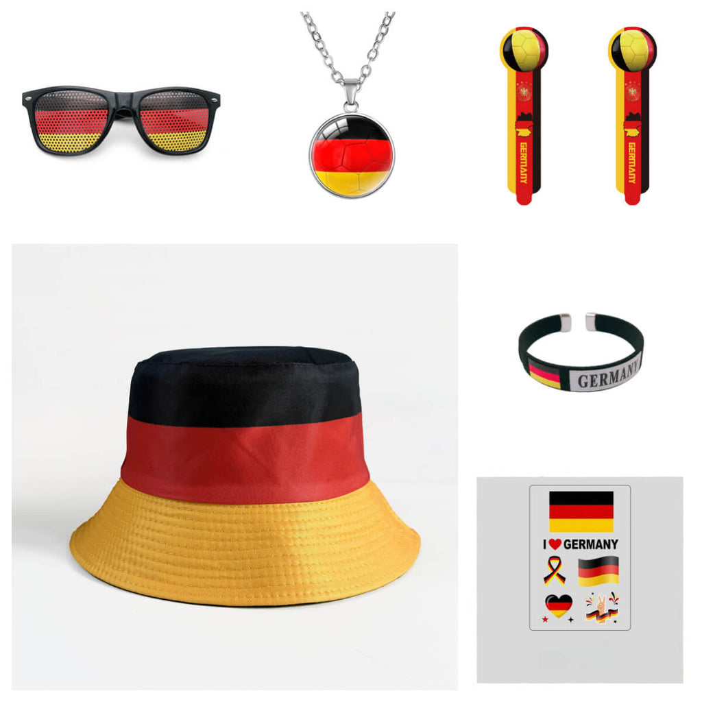 2026 Soccer Fan Set 6pcs Complete Party & Game Day Accessories Kit for Country Support
